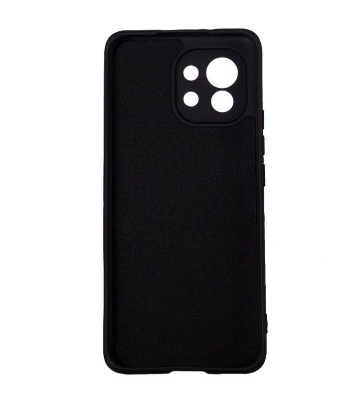 Husa smartphone spacer pentru xiaomi mi 11 5g, grosime 2mm, material flexibil silicon + interior cu microfibra, negru