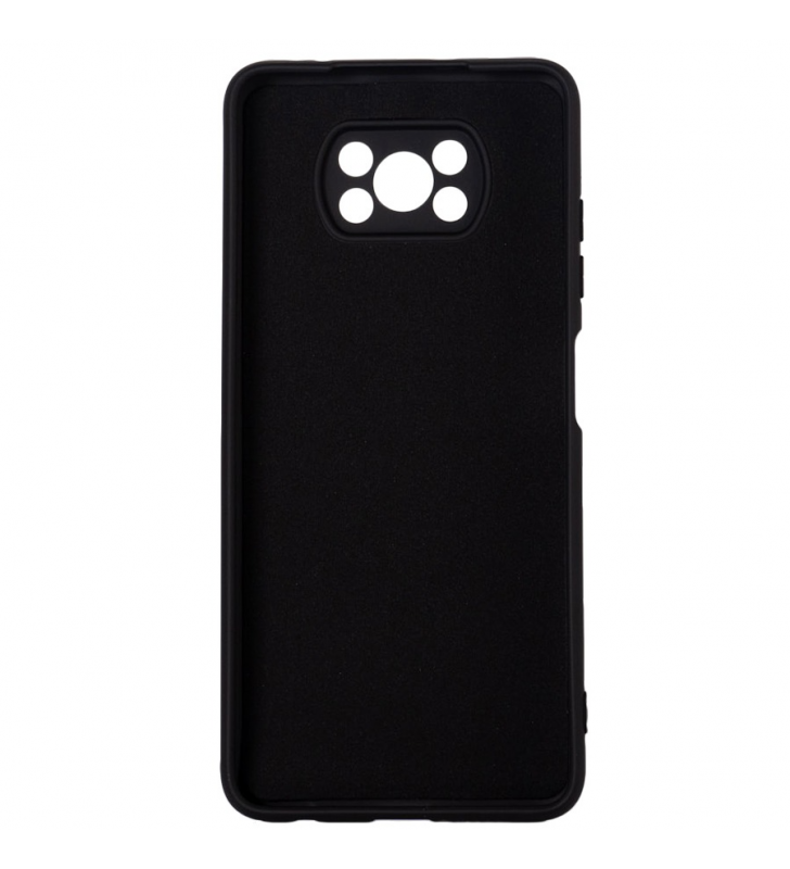 Husa smartphone spacer pentru xiaomi pocophone x3 pro 5g, grosime 2mm, material flexibil silicon + interior cu microfibra, negru