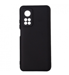 Husa smartphone spacer pentru xiaomi mi 10t pro 5g, grosime 2mm, material flexibil silicon + interior cu microfibra, negru