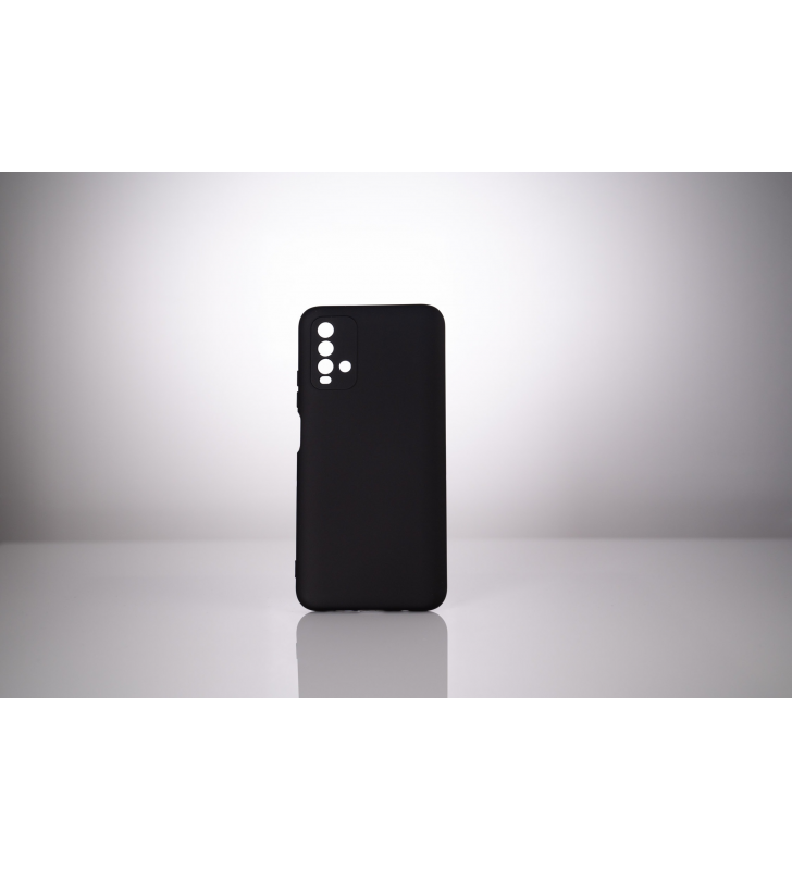 Husa smartphone spacer pentru xiaomi redmi note 9, grosime 2mm, material flexibil silicon + interior cu microfibra, negru
