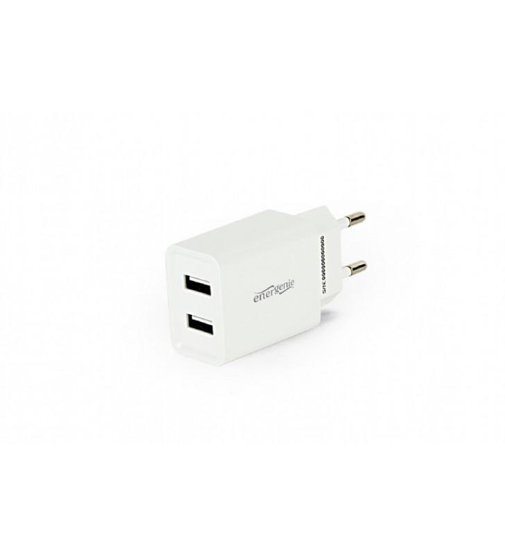 Gembird eg-u2c2a-03-w 2-port universal usb charger 2.1 a white