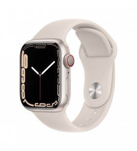 Apple watch 7 gps + cellular, 41mm starlight aluminium case, starlight sport band