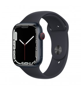 Apple watch 7 gps + cellular, 45mm midnight aluminium case, midnight sport band