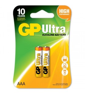 Baterie gp batteries, ultra alcalina aaa (lr03) 1.5v alcalina, blister 2 buc. "gp24au-2ue2" "gppca24au015" (include tv 0.12 lei)