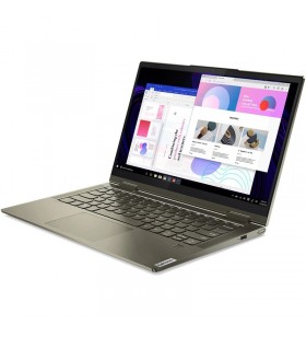 Ultrabook lenovo 14'' yoga 7 14itl5, fhd ips touch, procesor intel® core™ i7-1165g7 (12m cache, up to 4.70 ghz, with ipu), 16gb ddr4, 1tb ssd, intel iris xe, win 10 home, dark moss