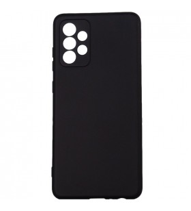 Husa smartphone spacer pentru samsung galaxy a72, grosime 2mm, material flexibil silicon + interior cu microfibra, negru