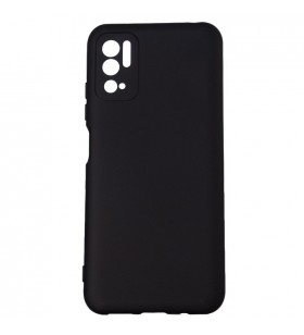 Husa smartphone spacer pentru xiaomi redmi note 10 s, grosime 2mm, material flexibil silicon + interior cu microfibra, negru