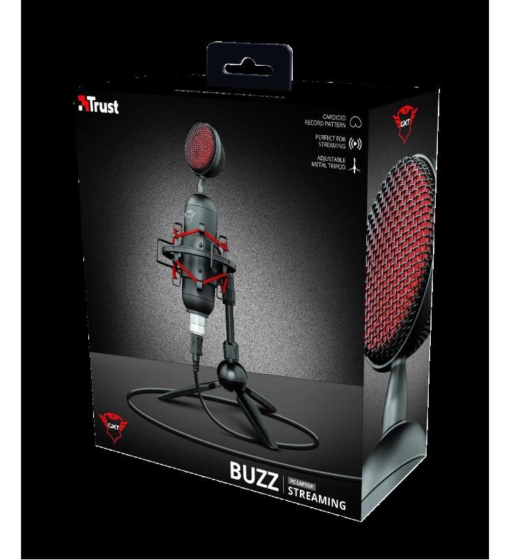 Trust gxt 244 buzz negru, roşu microfon pc