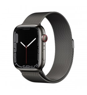 Apple watch 7 gps + cellular, 45mm graphite stainless steel case, graphite milanese loop