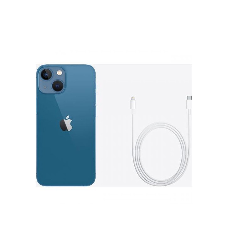 Telefon mobil apple iphone 13 mini, dual sim hybrid, 128gb, 4gb ram, 5g, blue