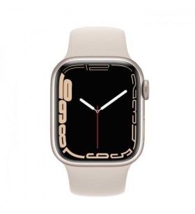Smartwatch apple watch series 7, 1.9inch, curea silicon, starlight-starlight