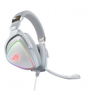 Asus rog delta white edition căști prin cablu bandă de fixare pe cap gaming usb tip-c alb