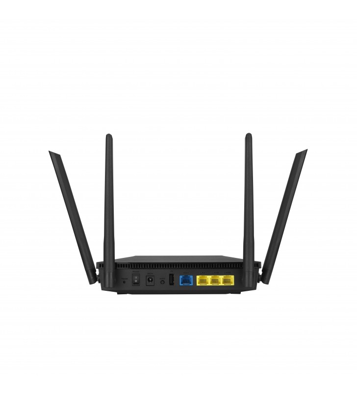 Asus rt-ax53u router wireless gigabit ethernet bandă dublă (2.4 ghz/ 5 ghz) 3g 5g 4g negru