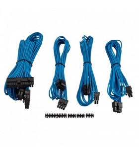 Cablu componente corsair professional individually sleeved psu cable kit starter package, type 4 (generation 3), blue
