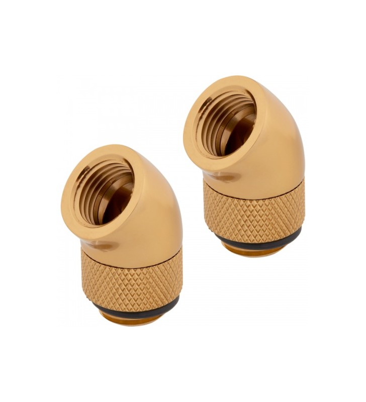 Conectori watercooling corsair hydro x series 45 rotary adapter twin pack, gold