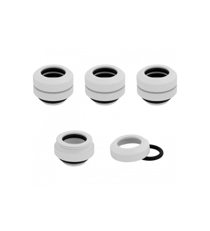 Conectori watercooling corsair hydro x series xf hardline 12mm od fitting four pack, white