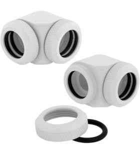 Conectori watercooling hydro x series xf hardline 14mm od fittings twin pack, white