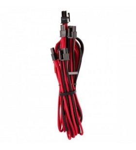 Cablu alimentare corsair premium individually sleeved, 0.65m, red-black