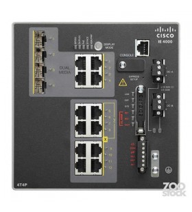Cisco ie-4000-4t4p4g-e switch-uri gestionate l2 fast ethernet (10/100) power over ethernet (poe) suport negru