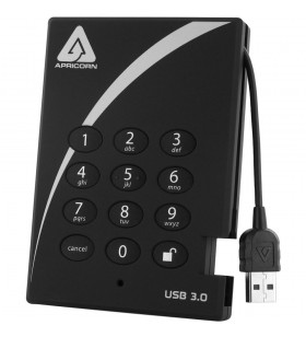 Apricorn aegis padlock a25-3pl256-500 - hard drive - 500 gb - usb 3.0