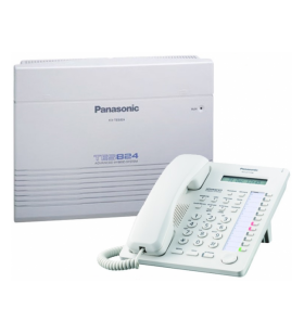 Centrala telefonica analogica  kx-tes824ce( 3/8) , telefon proprietar kx-at7730 si casca  rp-tca430e-s panasonic "pack.4-tes" (include tv 10lei)