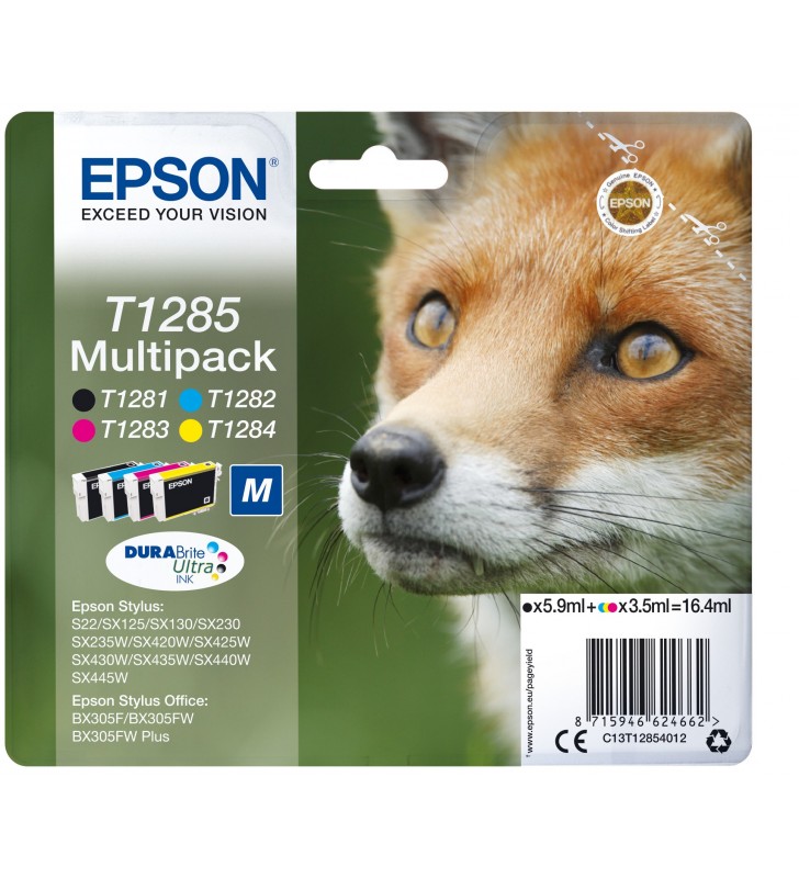 Epson fox multipack 4-coulered t1285 durabrite ultra ink