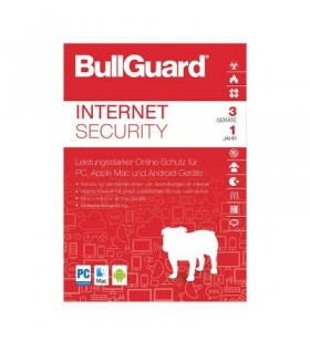 Bullguard internet security - licență de abonament (1 an) - 3 dispozitive