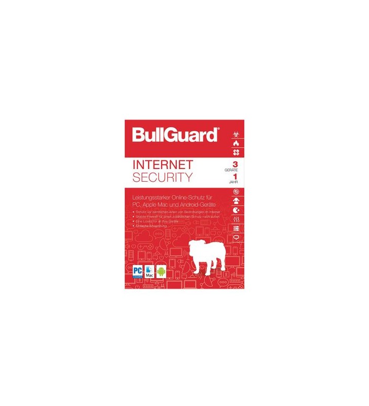 Bullguard internet security 2020 - pachet cutie (1 an) - 3 dispozitive