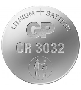 Baterie gp batteries, butoni (cr3032) 3v lithium, blister 1 buc. "gpcr3032e-2cpu1" "gppbl3032001" (include tv 0.01 lei)