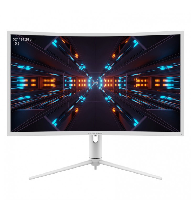 Monitor lc-power qled curved-display lc-m32-qhd-165-c - 81.28 cm (32") - 2560 x 1440 quad hd