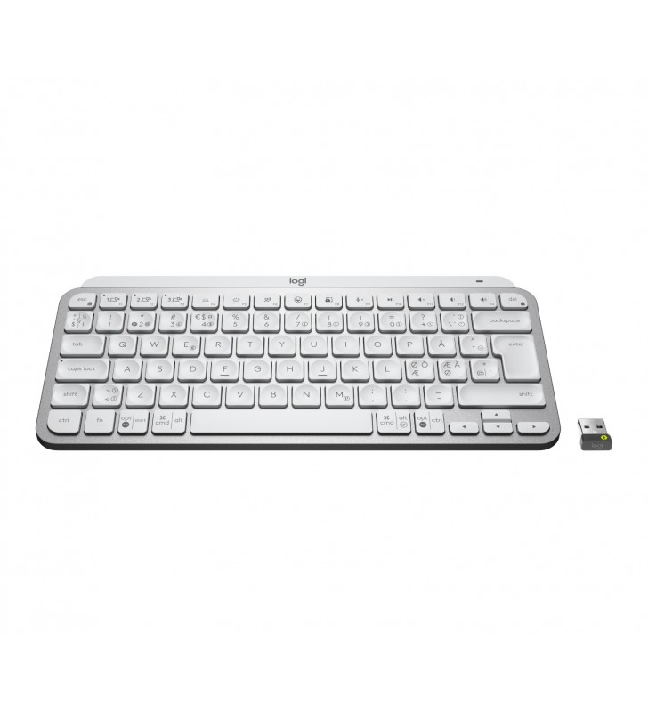 Logitech mx keys mini for business tastaturi rf wireless + bluetooth qwerty nordic aluminiu, alb