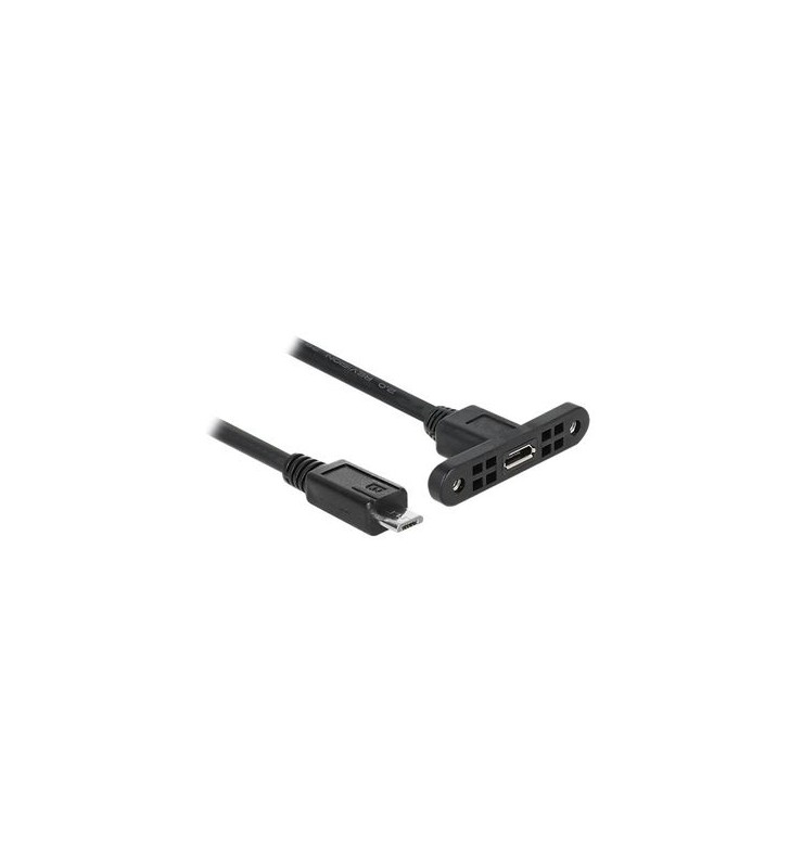 Cablu prelungitor usb delock - micro-usb tip b la micro-usb tip b - 25 cm