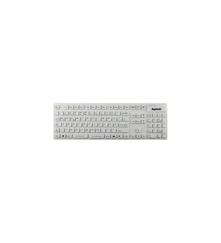 Tastatură keysonic ksk-8030 in de usb albă