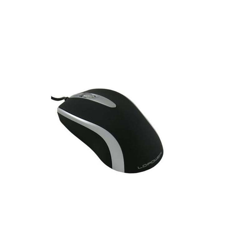 Mouse usb lc-power m709bs - negru/argintiu