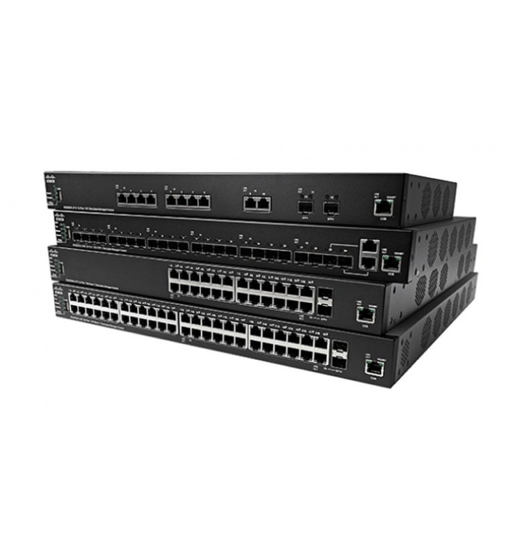 Cisco sx350x-12-k9-eu switch-uri gestionate l2/l3 10g ethernet (100/1000/10000) negru