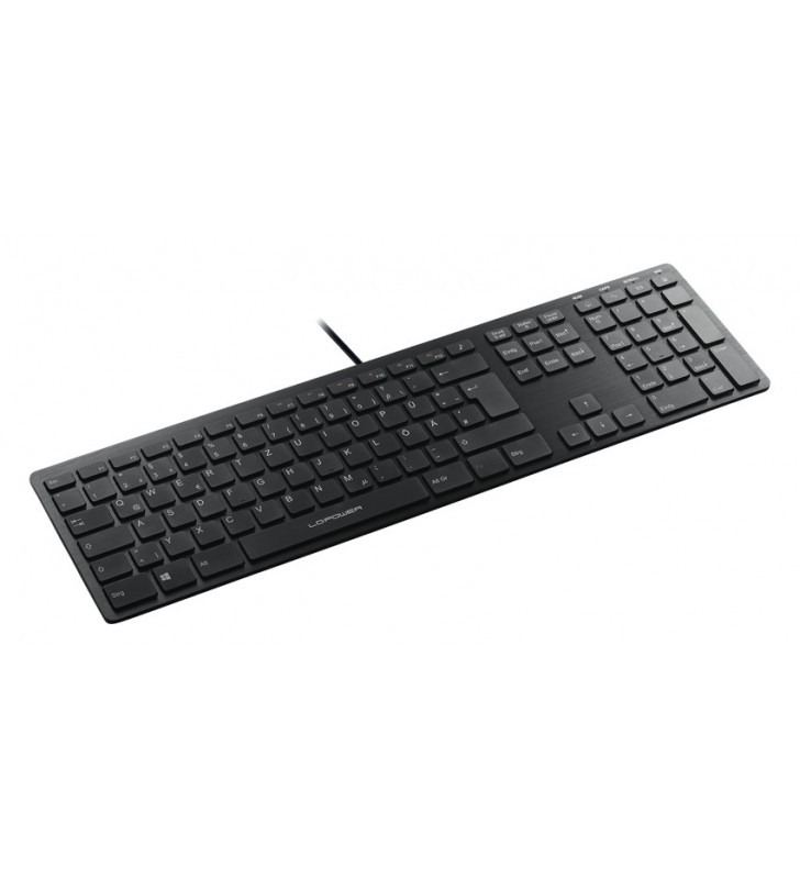 Lc power lc-key-5b-alu slim-design - keyboard - qwertz - german - black