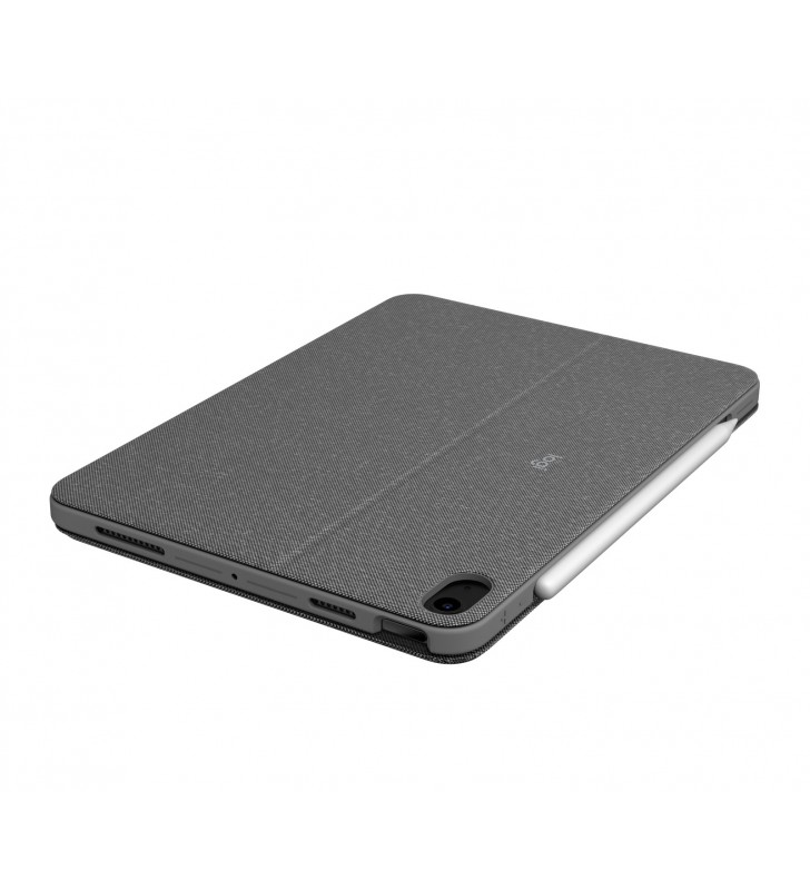 Logitech combo touch for ipad air (4th generation) gri smart connector qwerty us internațional