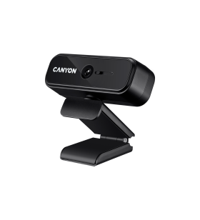 Canyon c2n 1080p full hd 2.0mega fixed focus webcam with usb2.0 connector, 360 degree rotary view scope, built in mic, resolution 1920*1080, viewing angle 88°, cable length 1.5m, 90*60*55mm, 0.095kg, black