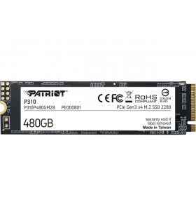 SSD Patriot P310 480GB, PCI Express 3.0 x4, M.2