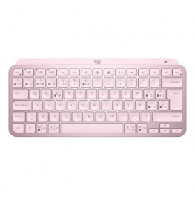 Logitech mx keys mini minimalist wireless illuminated keyboard tastaturi rf wireless + bluetooth spaniolă roz