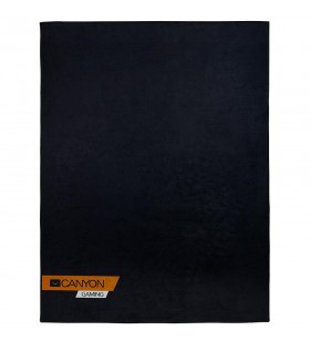 Floor mats for gaming chair size: 100x130cm lower side:antislip basedurable polyester fabriccolor: black  with canyon logo