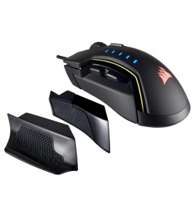 Corsair gaming glaive rgb gaming mouse, backlit rgb led, 16000 dpi, optical, black (eu version)