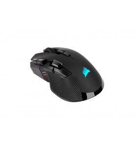 Corsair ironclaw rgb wireless, rechargeable gaming mouse with slispstream wireless technology, black, backlit rgb led, 18000 dpi