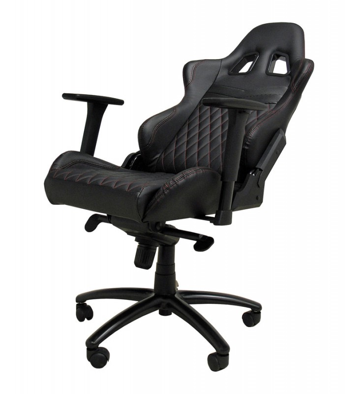 Scaun gaming fur lc-power black/black gaming chair