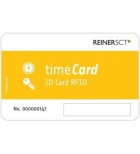 Carduri inteligente reiner sct timecard premium rfid des ev2, pvc, alb, pachet de 25