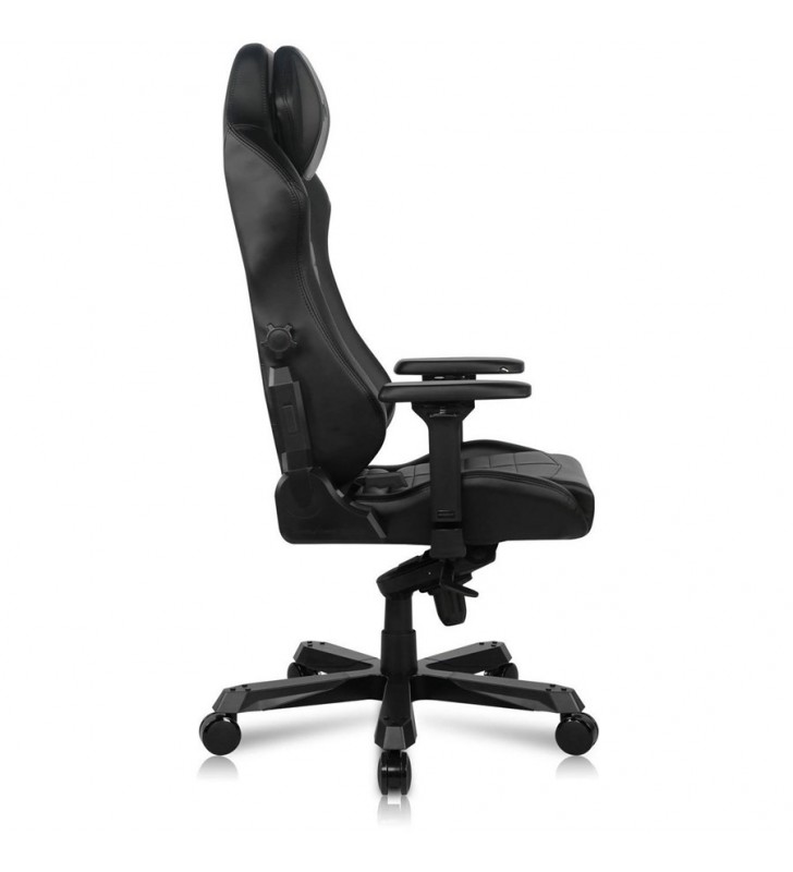Dxracer master series dmc-i233s - scaun - aluminiu, piele artificială poliuretanică, spumă turnată de înaltă densitate, cadru de oțel, piele artificială pvc, spumă turnată la rece - negru