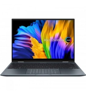 Laptop 2-in-1 asus zenbook 14 flip oled up5401ea-kn107x, intel core i7-1165g7, 14inch touch, ram 16gb, ssd 512gb, intel iris xe graphics, windows 11 pro, pine grey